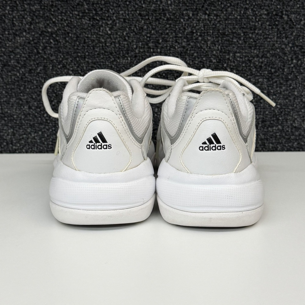 Adidas Women's Tennis Shoes G02370 White Silver Size 6 Adiprene Non-Marking - Picture 5 of 9